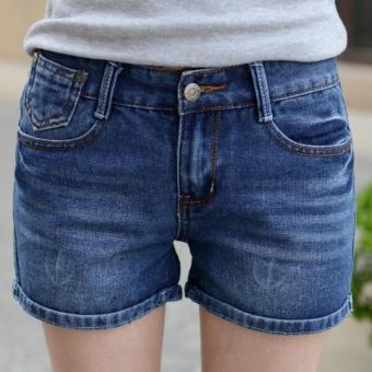 Women Shorts Denim Jenas Shorts Casual Summer Ladies Shorts Pants Jeans Fashion L16084 Dark Blue - intl  