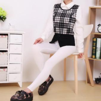 Women Slim leather leggings Korean matt tight leather pants pencil pants white - intl  