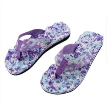 Women Summer Flip Flops Shoes Sandals Slipper indoor & outdoor Flip-flops Purple - intl  