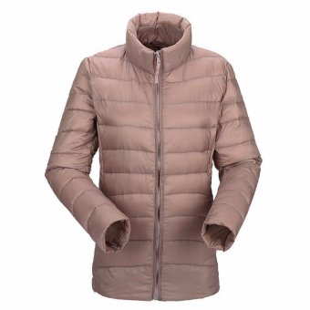 Women Ultra Light Down Jacket Winter Duck Down Jackets Women Slim Thin Long Sleeve Parka Zipper Coats Pockets Solid  