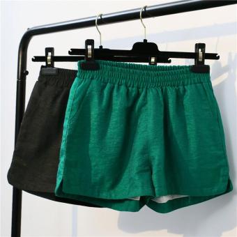 Women Wild Thin High Waist Casual Pants Shorts Loose Women A Wide Leg Pants Hot Pants(green) - intl  