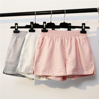 Women Wild Thin High Waist Casual Pants Shorts Loose Women A Wide Leg Pants Hot Pants(pink) - intl  