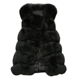 Womenen\' War Outwear i Fur Winter Waitcoat Jackset (Back)  
