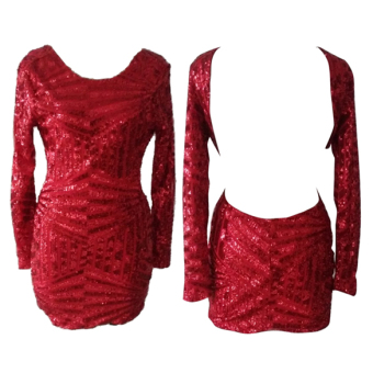 WomenOpBagck equinong eeve Bagcke Bodycon Dre Red  