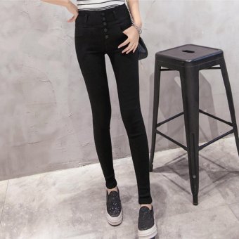 Women's High-waisted Slim Full Length Pencil Pants Fashion Jean - intl  