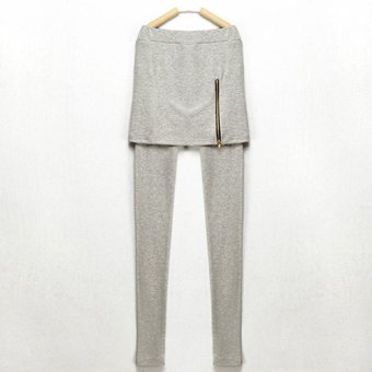 Women's Korean Fashion Pure Cotton Culottes(Gray) - intl  