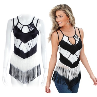 Women's Sexy Tassel Sleeveless Crewneck Blouse Tee T-shirt Hollow Sheathy Camisole Tank Halter - intl  