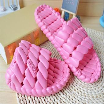 Women's Slip-On Sandals Slides House Shoes Flip Flop Water Shower Slipper Pink D135 - intl  