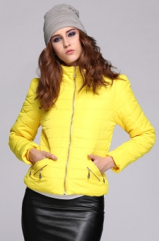 Women's Winter Thicken Keep Warm Down Zipper jacket short Cotton-padded Outwear  