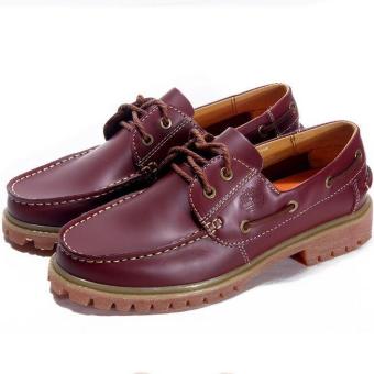 Working Sneakers For Timberland Classic Boat Amherst 2-Eye Boat Shoes Men (Red Wine) - intl  