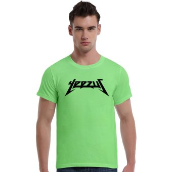 Yeezus Prince Cotton Soft Men Short Sleeve T-Shirt (Green)   