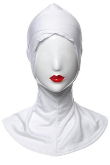 Yika Cotton Muslim Inner Hijab Islamic Full Cover Hat Underscarf One Size (White) - Intl  