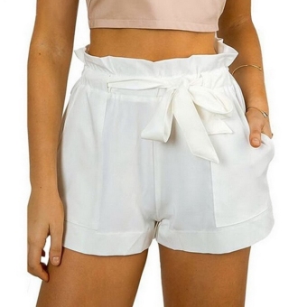 Yika Women Casual Beach Solid Shorts with Belt S-XXL (White) - Intl - intl  