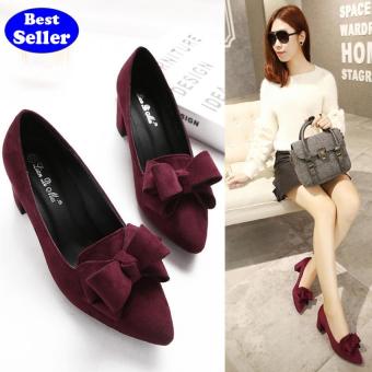 YINGGG Deluxe Shoes For A Elegant Women Autumn Style-Deep Type-Wine Red  