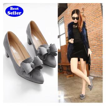 YINGGG Deluxe Shoes For A Elegant Women Autumn Style-Shallow Type-Grey  