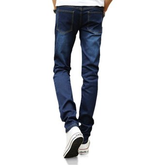 YONGENT Men's Classic Elastic Skinny Slim Fit Jeans Denims Blue 817  