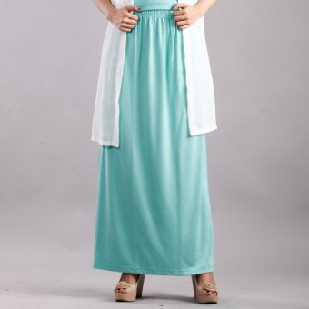 Yoorafashion Rok Panjang Wanita - Basic Plain Skinny Long Skirt Spandex - Mint  