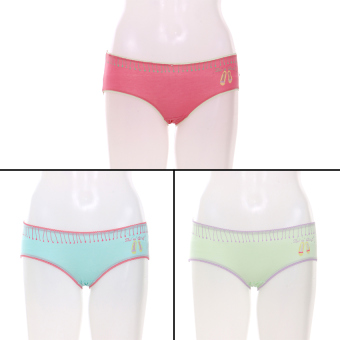 You've Be a Girl 884 Panty - Green-LightGreen-Pink  