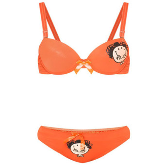 You've Smil Bra Set 013 Orange BH dan CD Pakaian dalam pelengkap pakaian wanita  