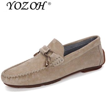 YOZOH 2017 spring new Korean version Loafers,Breathable British casual men's shoes-Khaki - intl  