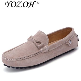 YOZOH 2017 Summer Loafers,Leather autumn British wind leisure trend men shoes-Beige - intl  