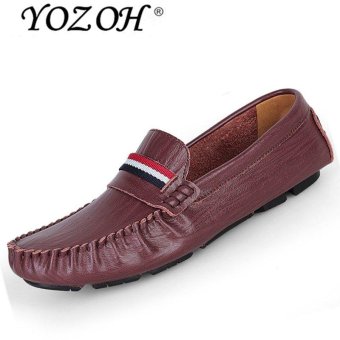 YOZOH Spring and summer new Cortex Loafers,Men's business casual shoes-Brown - intl  