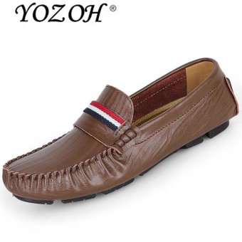 YOZOH Spring and summer new Cortex Loafers,Men's business casual shoes-Khaki - intl  