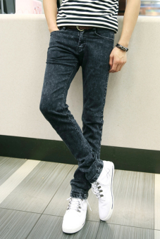 Yufei Summer men grey jeans slim denim pants (Intl) - intl  