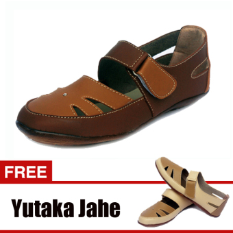 Yutaka Casual Flat Shoes Coklat Gratis Yutaka Krem yutaka casual flat shoes coklat gratis yutaka krem