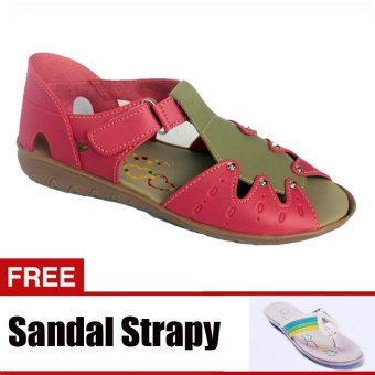 Yutaka Casual Flat Shoes - Pink + Gratis Sandal Yutaka - Krem  