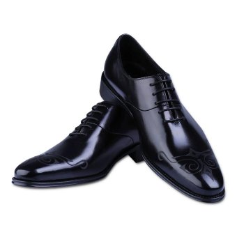 ZAFUL Bullock Genuine Leather Oxfords Shoes Man(Black) - intl  