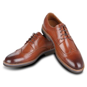 ZAFUL Bullock Genuine Leather Oxfords Shoes Man(Brown) - intl  