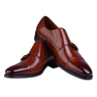 ZAFUL Classic Business Lather Derby Shoes Men's Shoes(Brown) - intl  