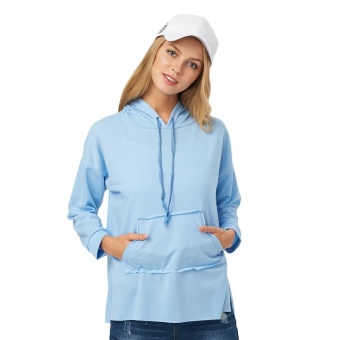 ZAFUL Women Hoodie Casual Round Collar Long Sleeve Drawstring Pocket Design??Lake Blue) - intl  