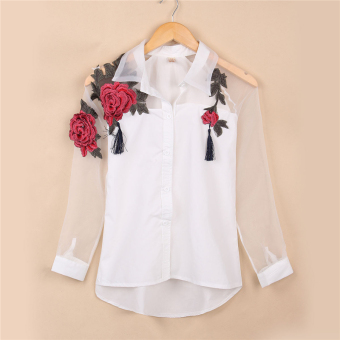 Gugur Chiffon Blus Dan Kemeja Wanita Source · ZANZEA 2016 Blusas Vintage Lengan .