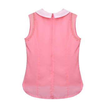 Zanzea Women Chiffon Sleeveless Top Blouse Shirt Pink S-3XL  