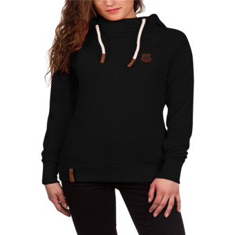 ZANZEA Women Hoodies Sweatshirts Autumn Long Sleeve Warm Hooded Casual Pullover Solid Outwear Tops Black - intl  