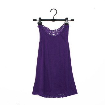 Zanzea Women Lace FlowerBack Cami Vest Tank Top (Purple)  
