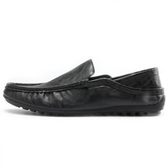 ZHAIZUBULUO Fashion Leather Slip On Casual Shoes Men Driving Moccasins Loafers(Black) - intl  