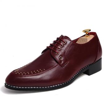 ZHAIZUBULUO Formal Shoes for Men (Red) - intl  