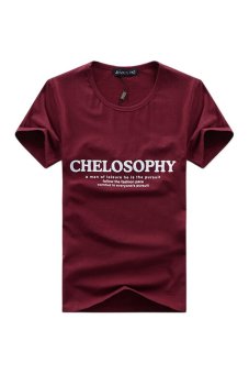 ZHENGQI Summer Casual Short Sleeve T-shirt (Maroon) (Intl)  