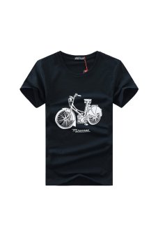 ZHENGQI Summer T-shirt Short Sleeve Shirts (Black) (Intl)  