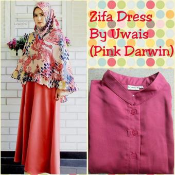 Zifa dress by uwais hijab [pink darwin]  