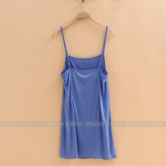 ZigZagZong Spaghetti Strap Women's Camisole Tank Top Slip Dress Blue (Intl)  