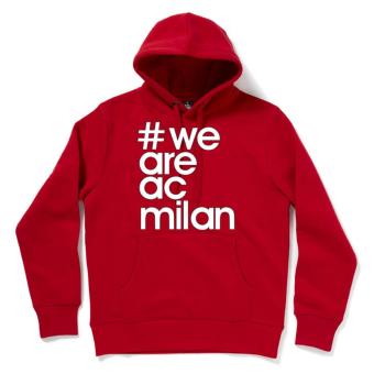 Zims Jaket Hoodie We Are AC Milan Red  