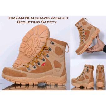 Zimzam Sepatu Boot Gurun Resleting Safety [FREE kaos kaki]  