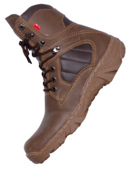 ZimZam Sepatu Delta Resleting PVC Brown  