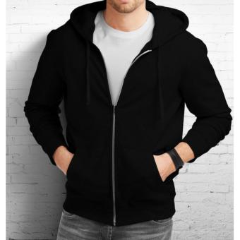 Zipper hoodie Polos ( hitam )  