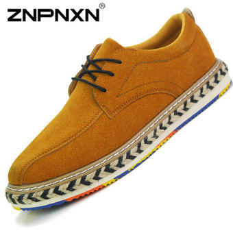 ZNPNXN Men's Casual Flat Shoes Skater Shoes(Brown)  