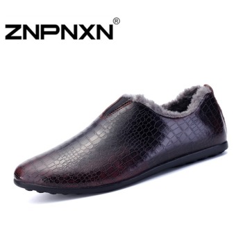 ZNPNXN men's fashion buns shoes slippers casual men's shoes business shoes fashion shoes Mianxie (Red)  